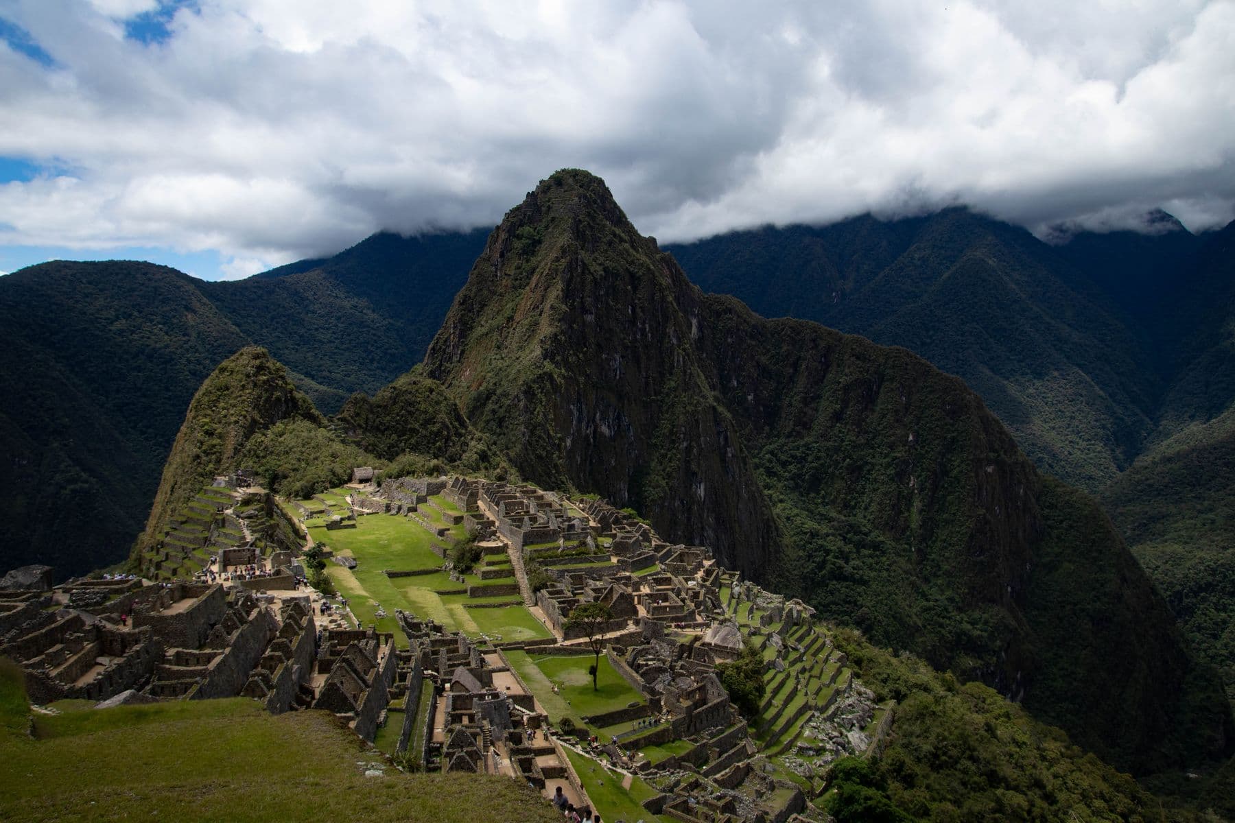 Machu Picchu con el Huayna Picchu, Cusco, Perú